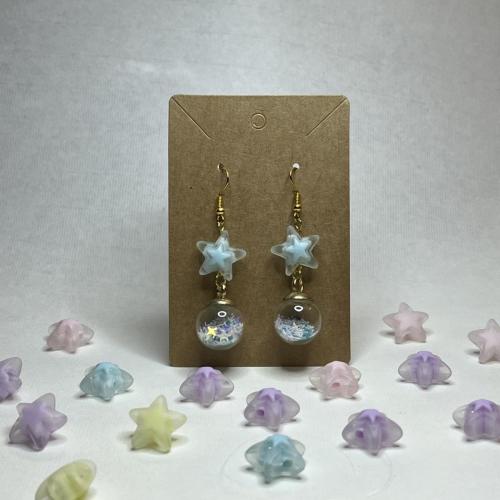 Blue Star Earrings - $10