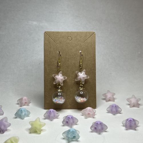 Pink Star Earrings - $10