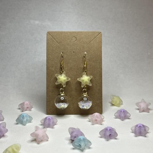 Yellow Star Earrings - $10