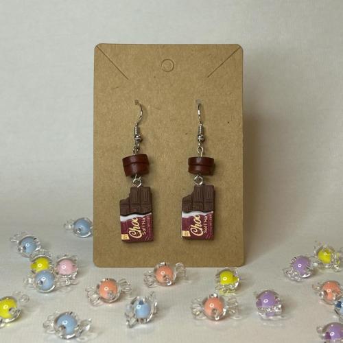 Chocolate Earrings - $10